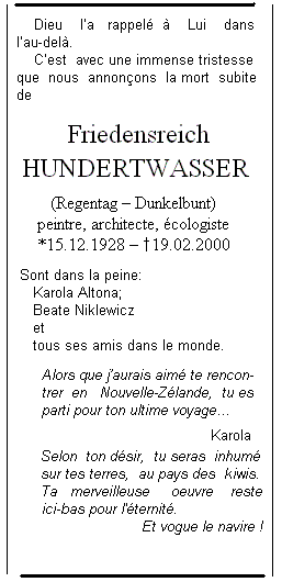 annonce dans la Tribune de Genève