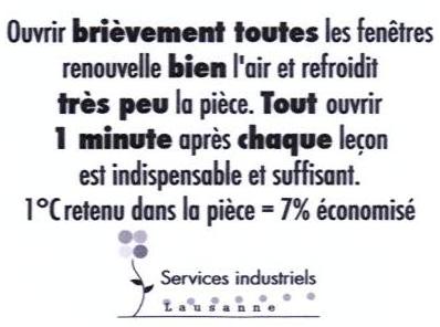 étique prè des fenêtres